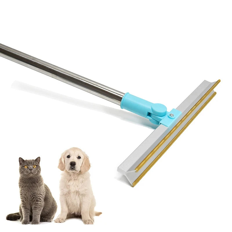 Adjustable Long Handle Pet Hair Removal Carpet Rake