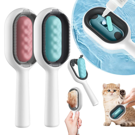 Double Sided  Grooming and Hair Removal Comb with Water Tank for Cats