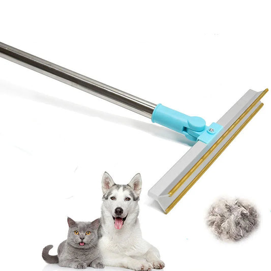 Adjustable Long Handle Pet Hair Removal Carpet Rake